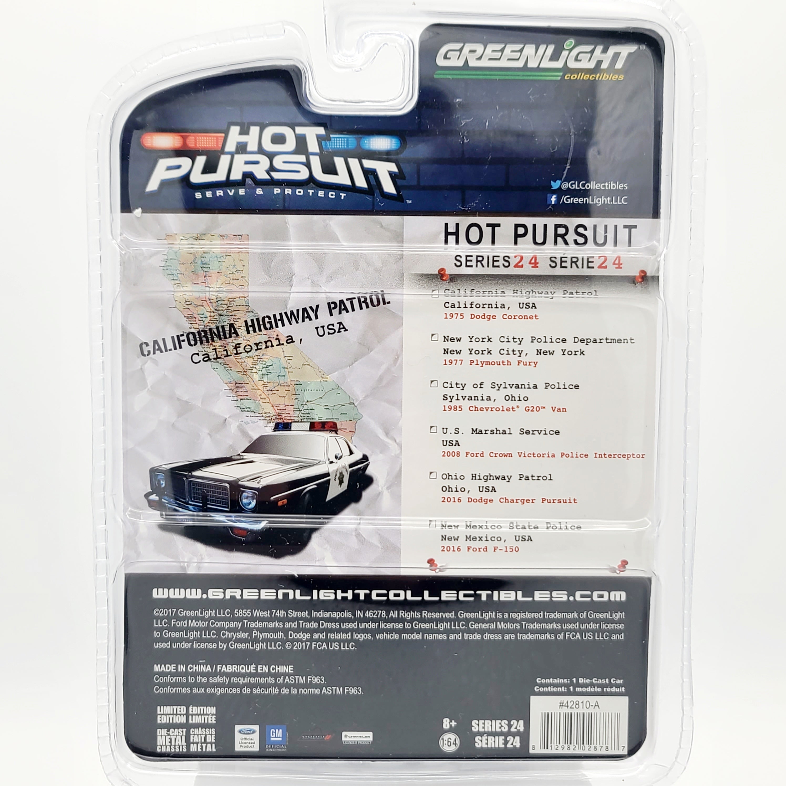 GreenLight '75 Dodge Coronet "California Highway Patrol" - 1:64 (2017 Hot Pursuit Series 24)